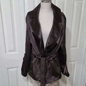 White House Black Market Dark Brown Trench Coat
